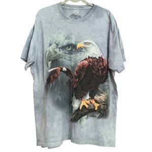 The Mountain Gray Bald Eagle Perched Nest Short Sleeve Tee Gorpcore Sz XL